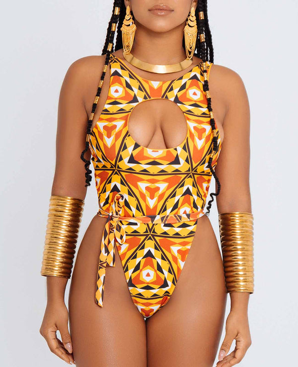 Ashanti Essence - Vestido de Baño Enterizo Afrochic